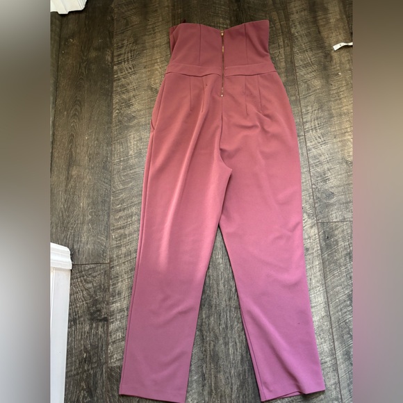 Express Mauve Strapless Jumpsuit - Picture 5 of 6